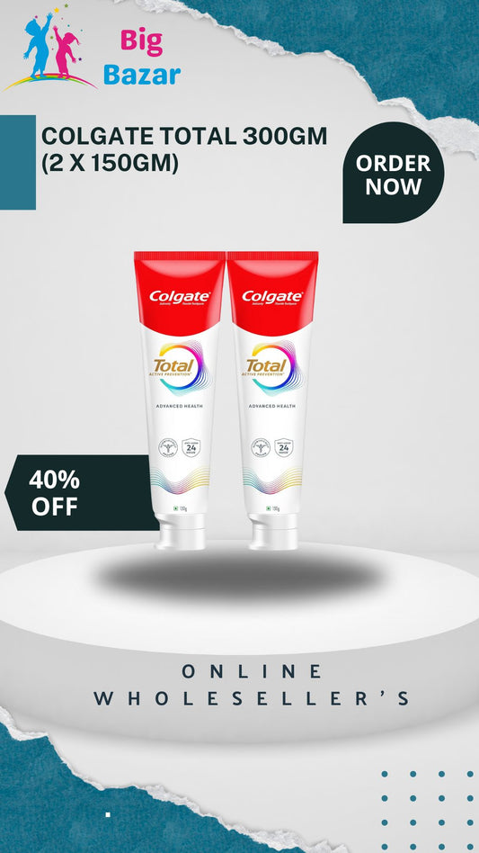 Colgate Total 300gm (2 x 150gm) Advanced Health Anti-Germ Toothpaste