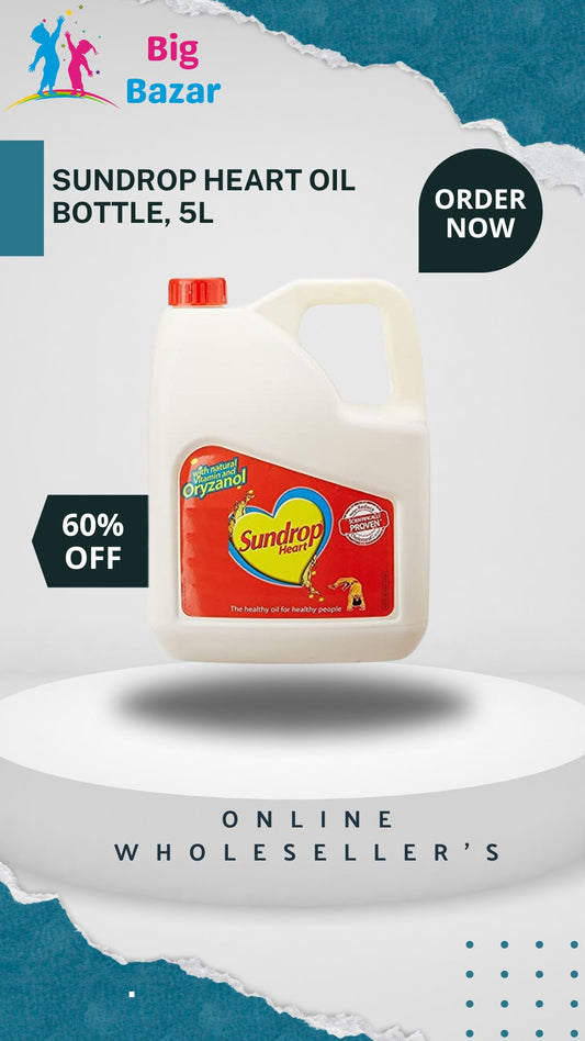 Sundrop Heart Oil Bottle, 5L