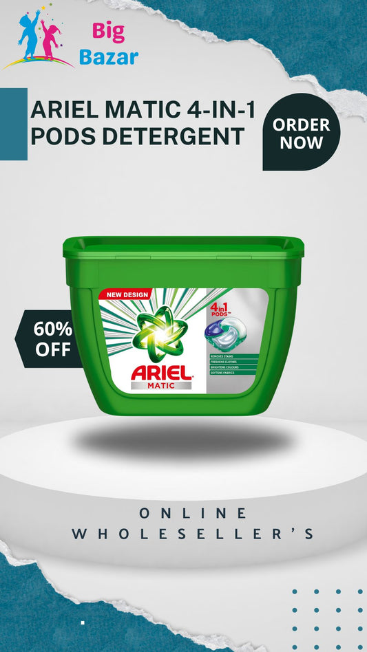Ariel Matic 4-in-1 PODs Detergent, Pack of 18 PODs