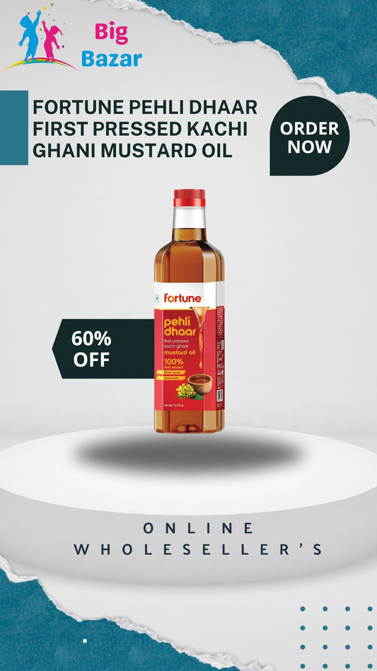 Fortune Pehli Dhaar First Pressed Kachi Ghani Mustard Oil 1 L