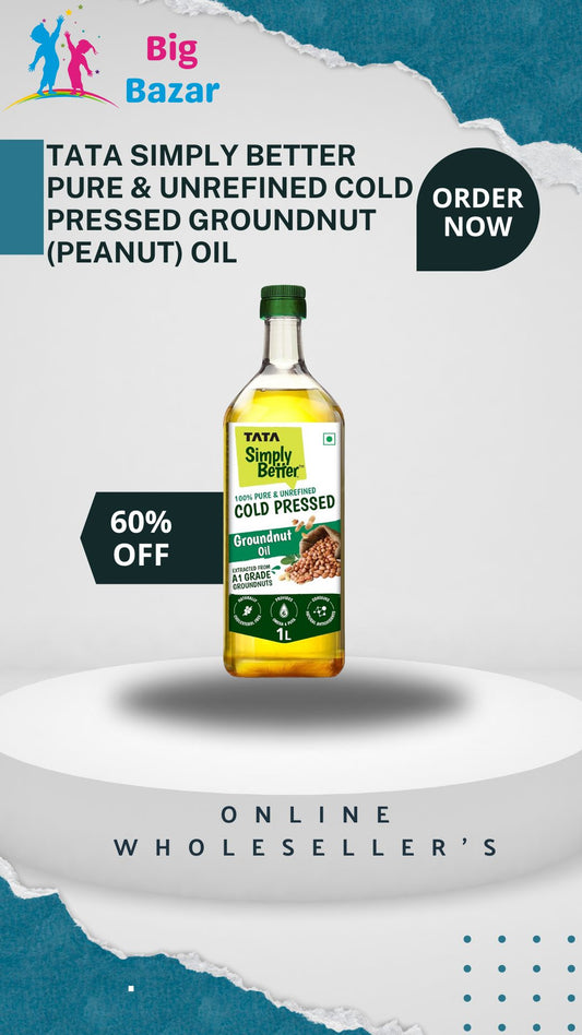 Tata Simply Better Pure & Unrefined Cold Pressed Groundnut (Peanut) Oil